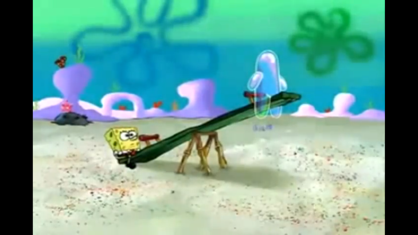 Image SpongeBob and Bubble Buddy in a Green See Saw Season 2.png
