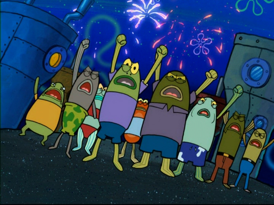 Sponge Bob crowd