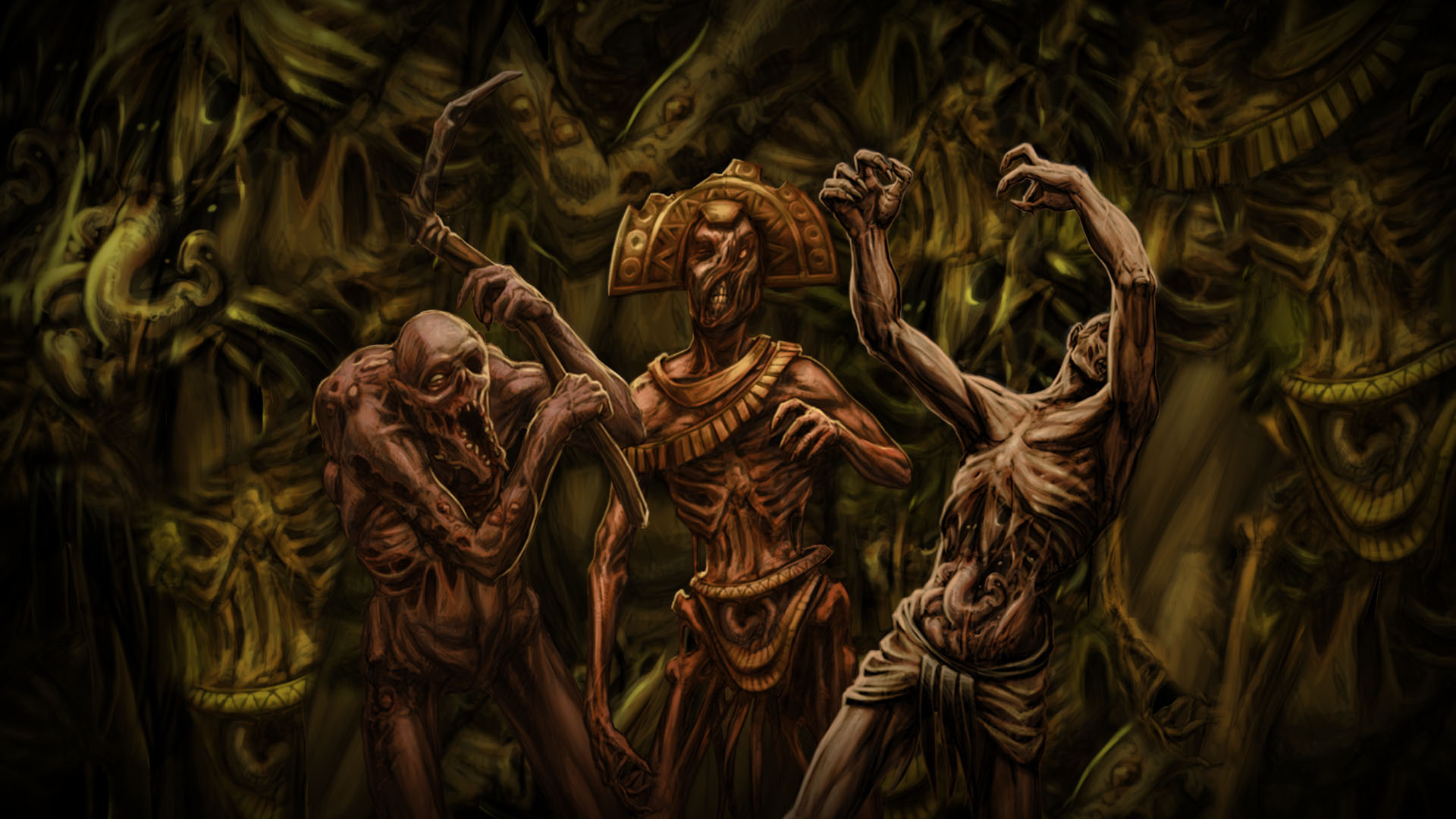 chainsaw warrior lords of the night aztec zombie horde chainsaw warrior lords of the night aztec zombie horde