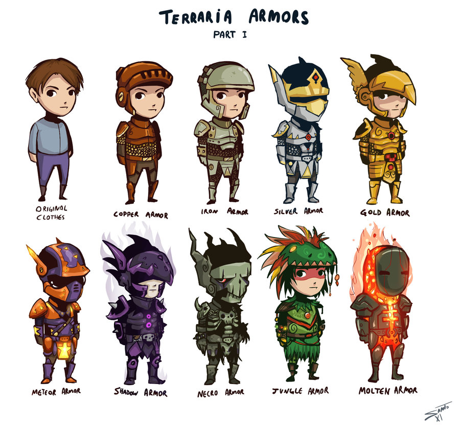 Image - Terraria armors by deadinsane-d3jhl6o.jpg | Terraria Wiki ...