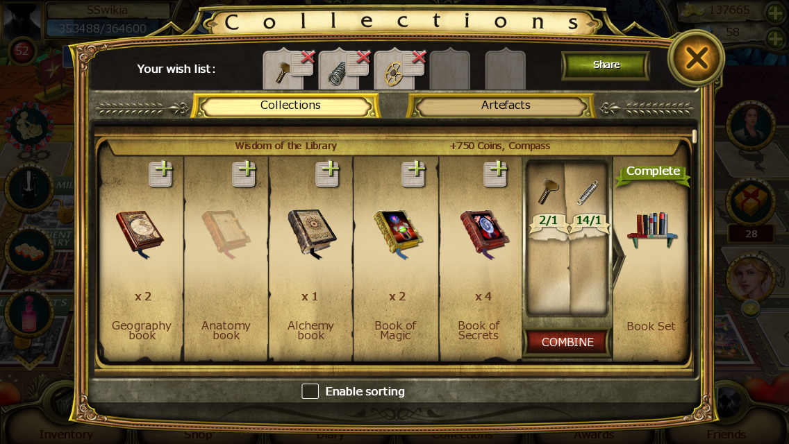 List of Collection Items/with Pictures | The Secret ...