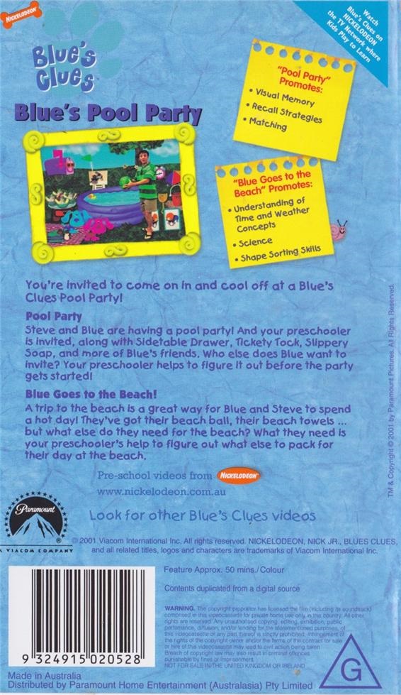 Image - Pool Party Back Side.jpg | Blue's Clues Wiki | Fandom powered