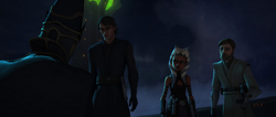 Obi-Wan Anakin Ahsoka talk to Father-AOM