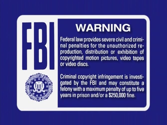 The FBI Warning Screens Wiki Fandom powered by Wikia