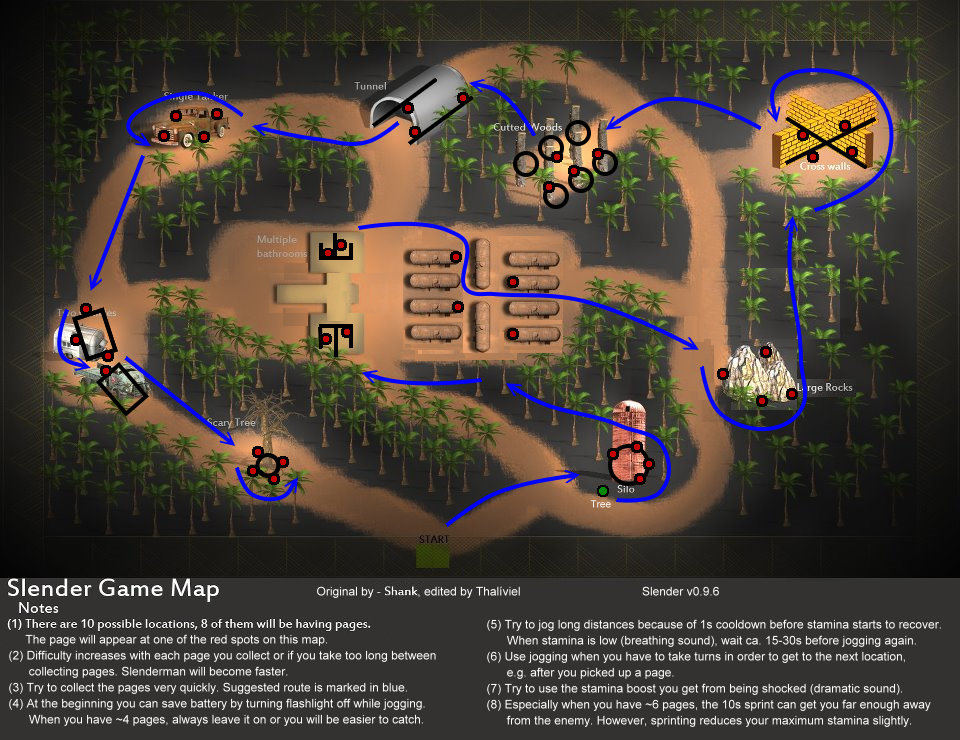 Image - Slender Game Map and Guide.png | The Slender Man Wiki | FANDOM