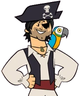 Chris in a pirate costume