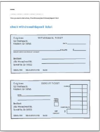 Printables Blank Checks Worksheet volunteer guide kids checking savings global money wiki make sure to have extra copies of the worksheets in case students want more than one check