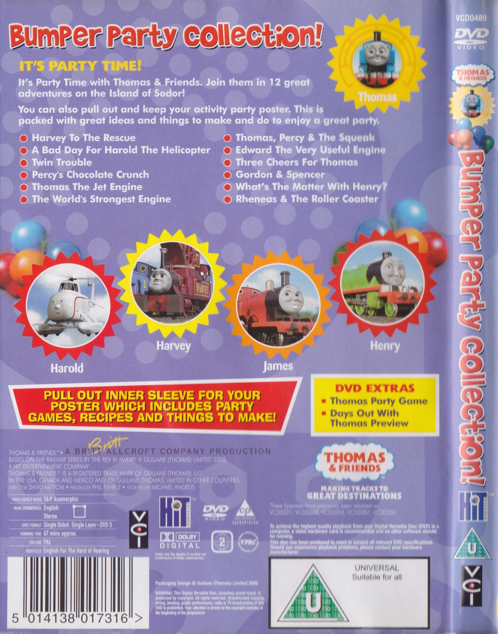 Image BumperPartyCollection!DVDbackcover.jpg Thomas the Tank Engine