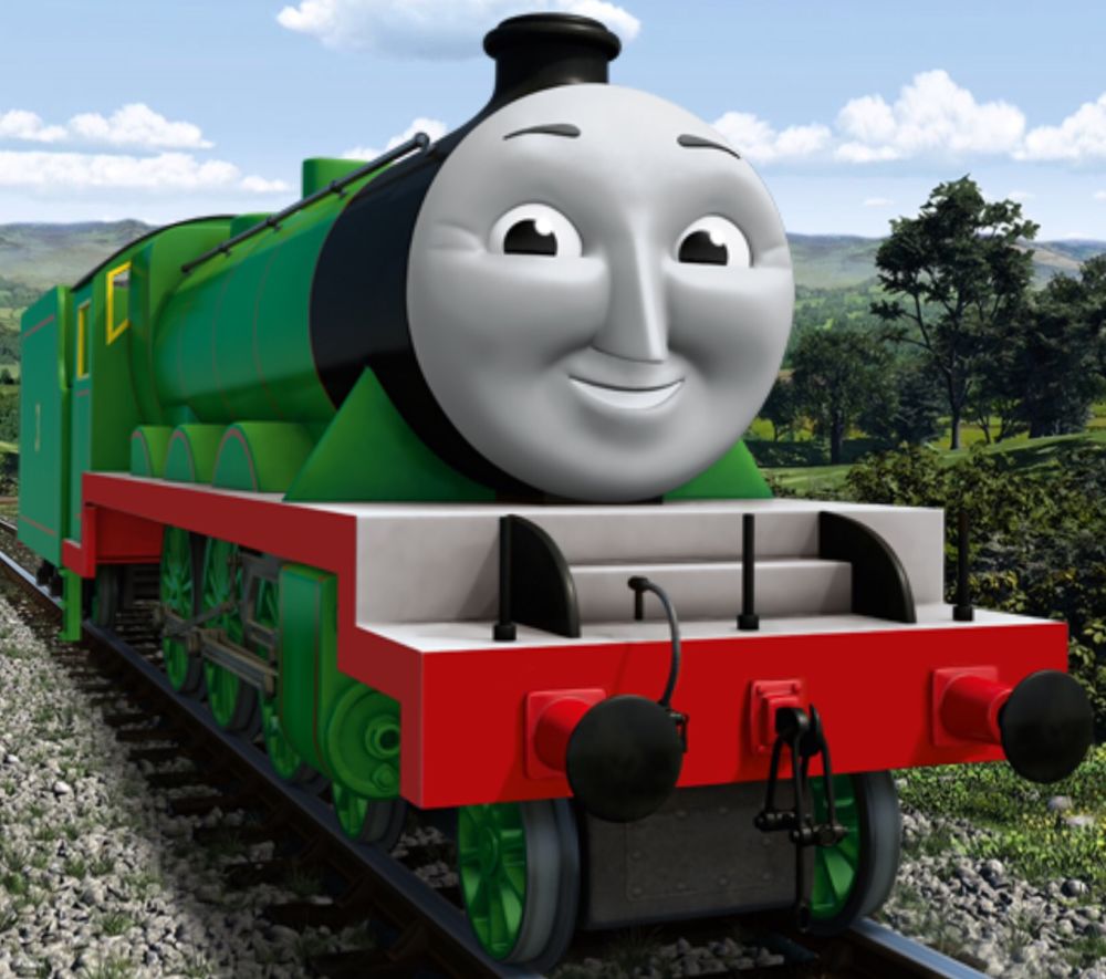 dark green thomas train