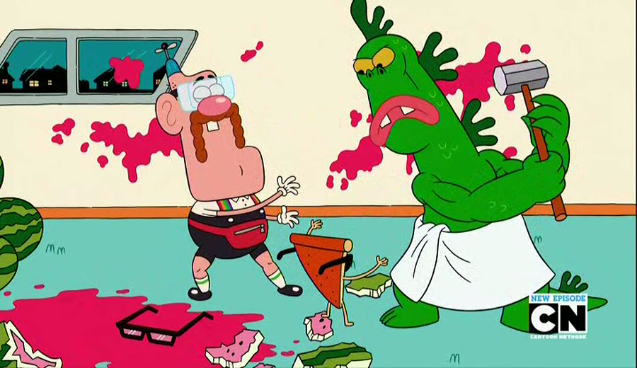 Image Uncle Grandpa Belly Bag Pizza Steve And Mr Gus In Pizza Steve S Diary 002 Png
