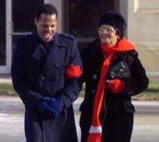 Tony with grandma after release