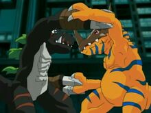 DarkTyrannomon VS Greymon