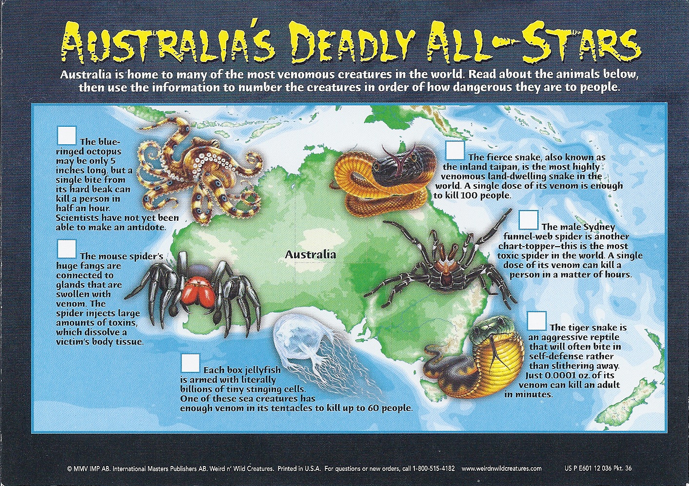 Which tiny creature is Australia's second-most deadly venomous animal?