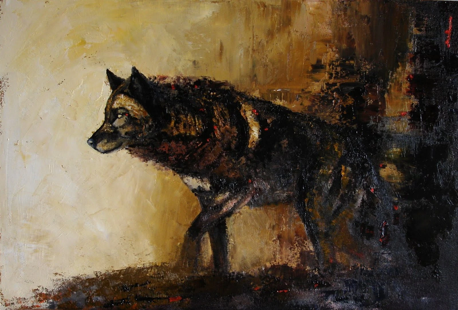 Image - Black wolf painting.jpg | YoungOnesPack Wiki | Fandom powered