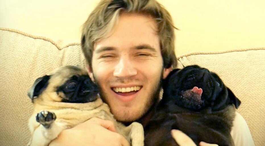 Photo of Felix Kjellberg & his Dog Maya & Edgar
