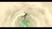 Link bajando a las Tierras Inferiores SS