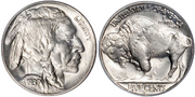 1937 US 3leggedbuffalo nickel