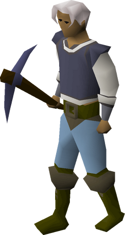 File:Mithril pickaxe equipped.png