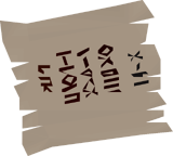 Arcane prayer scroll detail