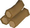 Oak logs detail