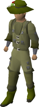 Angler's outfit equipped