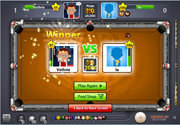 8 Ball Pool winning screen shot