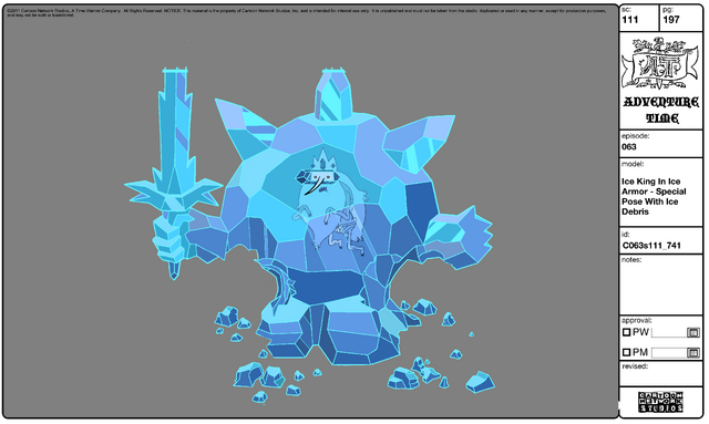 File:Modelsheet Ice King in Ice Armor - Special Pose with Ice Debris.png