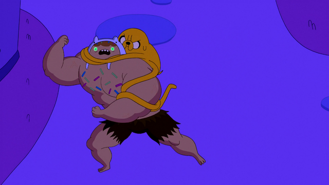 File:S5e10 Jake wrapped around Candy Person.png