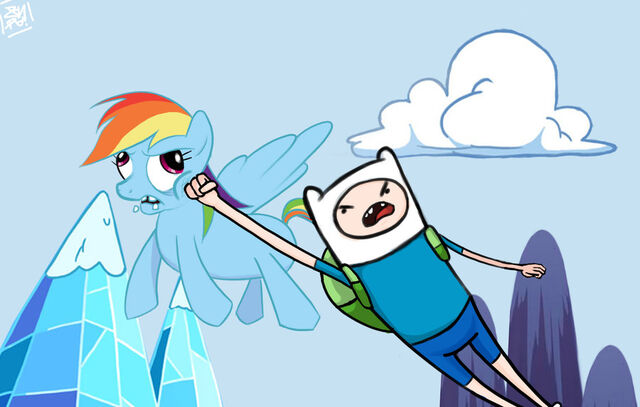 File:Finn vs rainbow dash.jpg