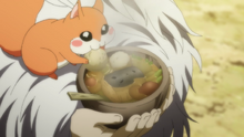 Ao eating Shin-Ah's food