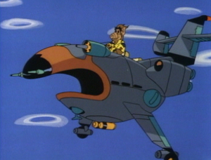 Cartoon spaceship