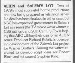 Alien TV series plan