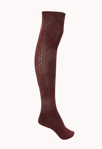 File:Burgundy Cable Knit Socks.jpg