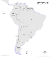 Map of South America (13 Fallen Stars)