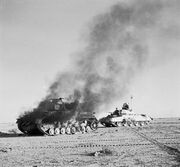 Crusader Tank and German Tank