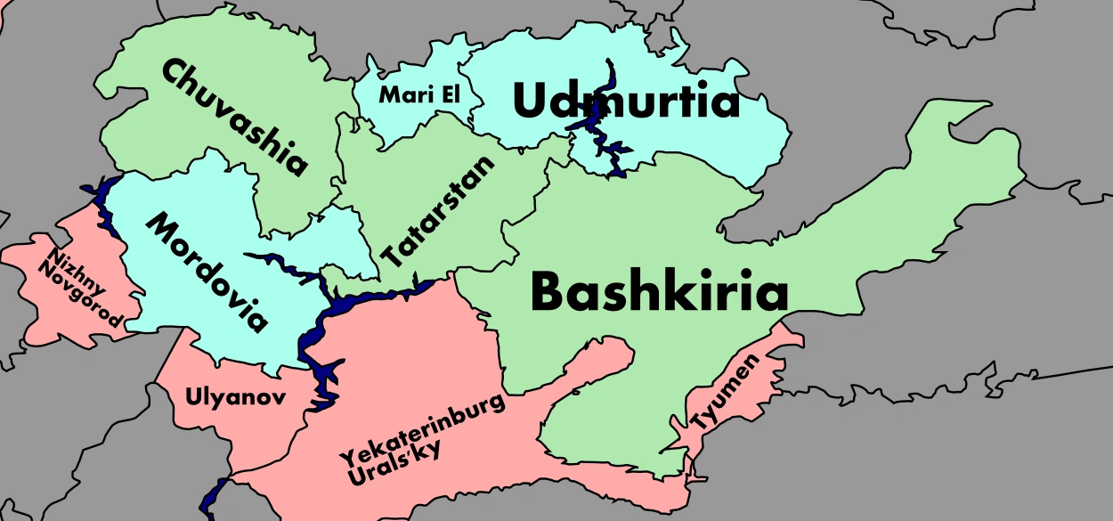 Средняя волга на карте