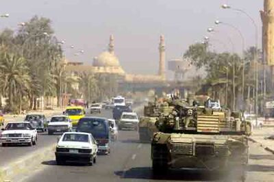 USMarineTankinBaghdad