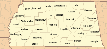 Mississippi county map (Alternity)