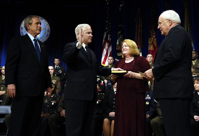File:Robert Gates sworn in as Secretary of Defense 2006.jpg