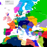 Europe map 1707