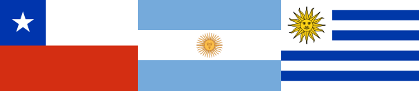 Bandera uruguay vs argentina