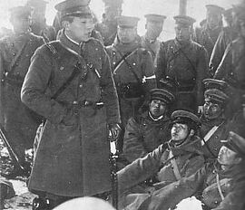 1st Lt. Yoshitada Niu and his company on February 26, 1936