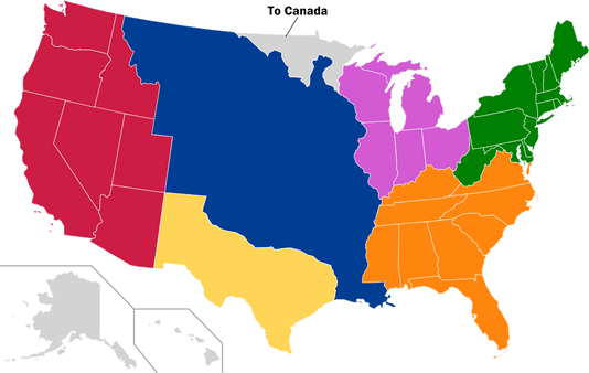 Map of the American States (Contritum Civitatibus)