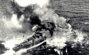 Japanese Gunboat sinking