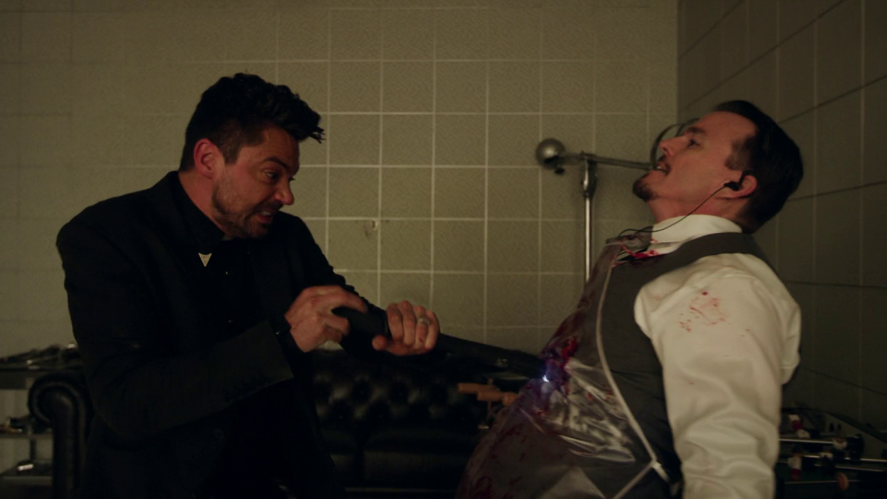 Image result for preacher and Pat fight in Viktor