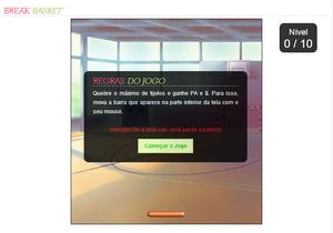 Minigame basquete inicio