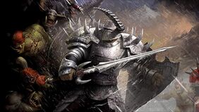 Two powerful orcs fight