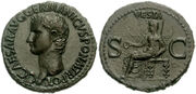 Caligula Vesta Bronze Coin