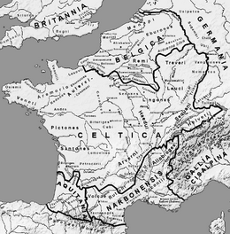 Map Gaul Folks Towns