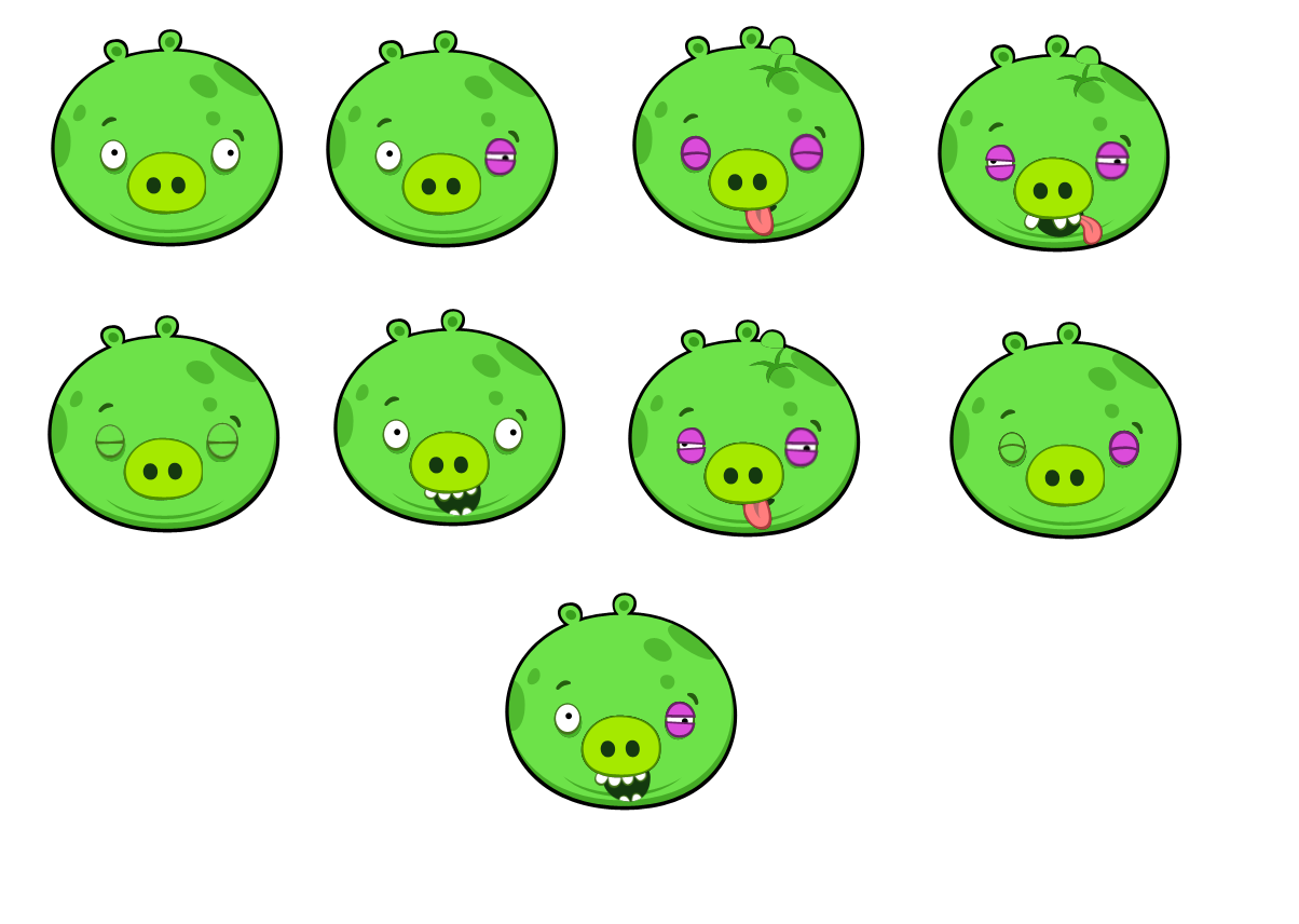 Свинка из энгри бердз рисунок